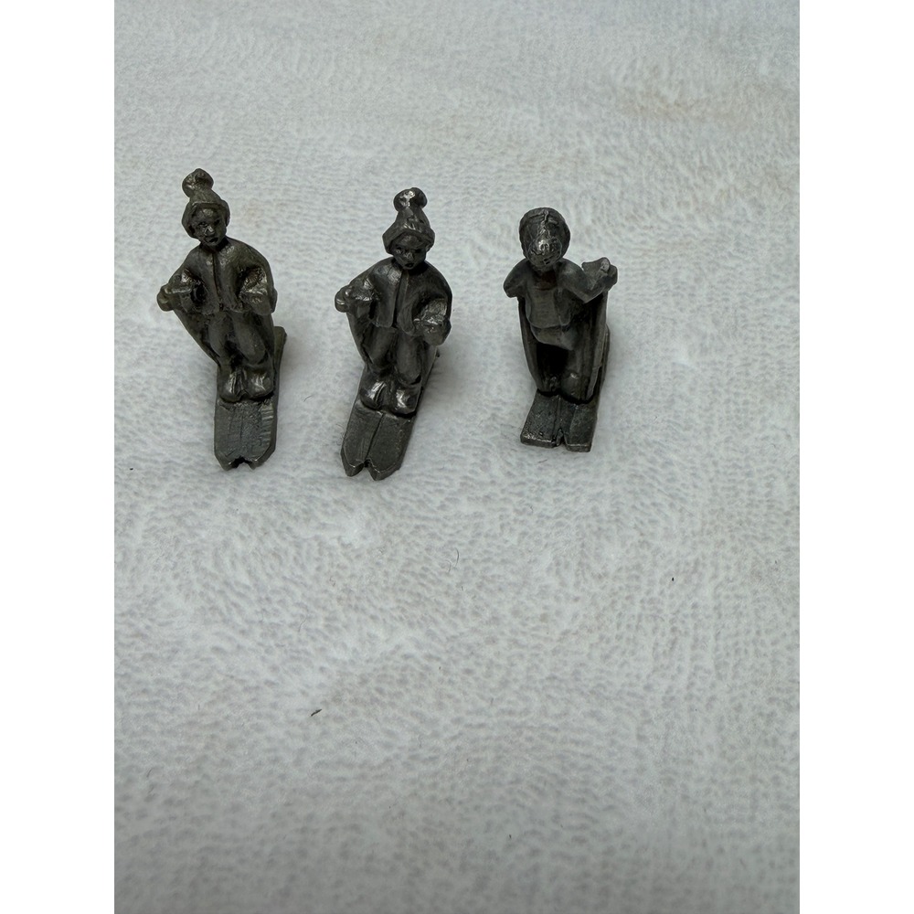 Vintage 1980 Signed Rawcliffe Skiers Set of 3 Collectible USA